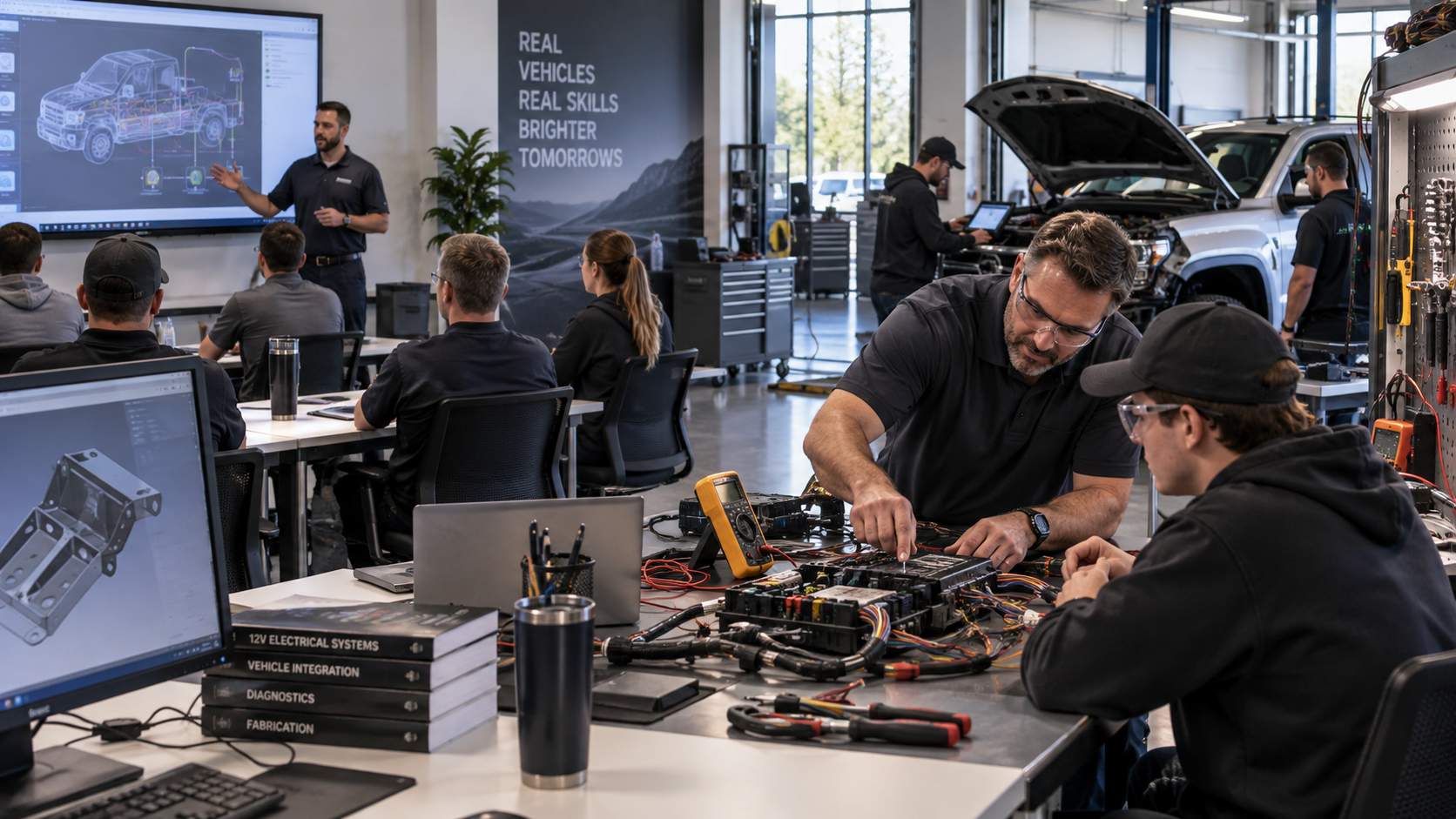 Automotive electronics and 12-volt training lab
